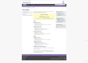 Navigation on the old site