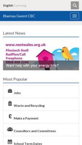 Mobile Site as seen by phone