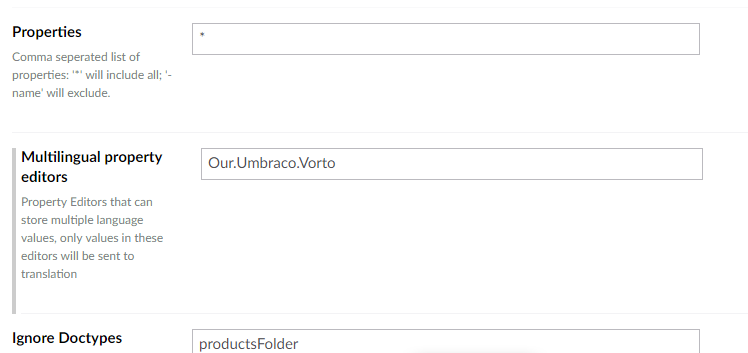 Multiple Property Config