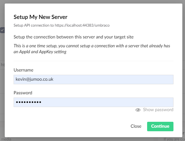 Setup server connections remotely