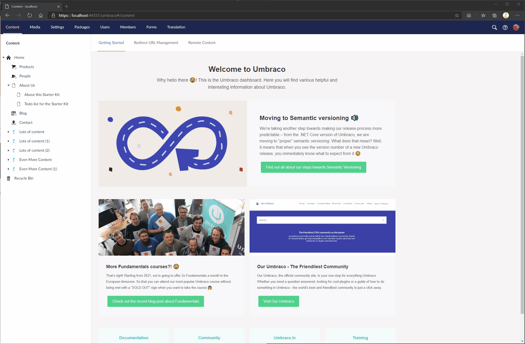 Side by Side view - so you can see what the pages look like