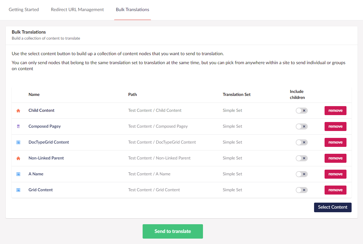 Batch translate dashboard