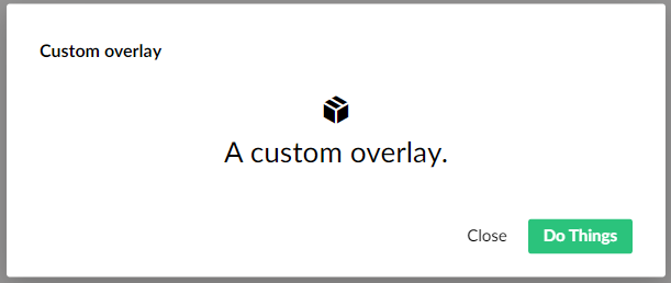 A custom overlay