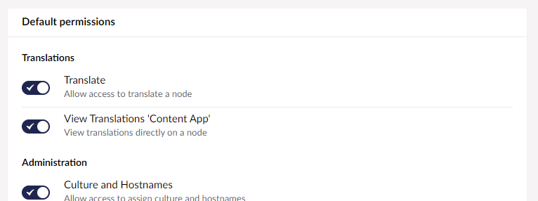 Translate permissions