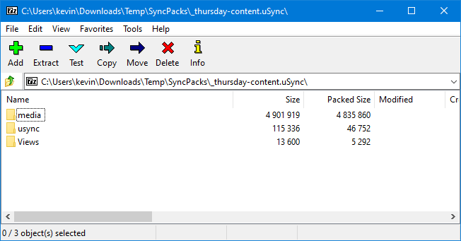 inside a .usync file